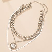 Hip-hop Retro Punk Geometric Alloy Plating Unisex Pendant Necklace main image 10