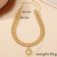 Hip-hop Retro Punk Geometric Alloy Plating Unisex Pendant Necklace main image 2