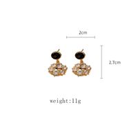 1 Pair Simple Style Shiny Geometric Plating Inlay Alloy Crystal Rhinestones 18k Gold Plated Drop Earrings main image 2