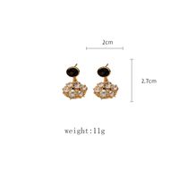 1 Paire Style Simple Brillant Géométrique Placage Incruster Alliage Cristal Strass Plaqué Or 18k Boucles D'oreilles main image 2