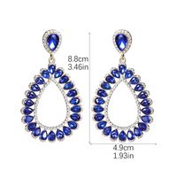 1 Pair Glam Luxurious Shiny Water Droplets Plating Inlay Alloy Rhinestones Zircon Drop Earrings main image 2