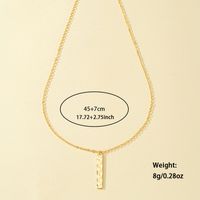 Simple Style Rectangle Alloy Zinc Plating Women's Pendant Necklace main image 2