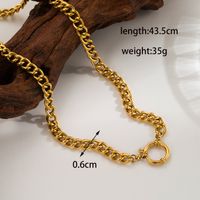 1 Piece Stainless Steel Copper Zircon 18K Gold Plated Inlay Pendant Chain sku image 5