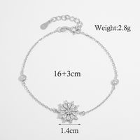 Elegant Glam Heart Shape Flower Butterfly Sterling Silver Plating Inlay Zircon White Gold Plated Rhodium Plated Bracelets sku image 1