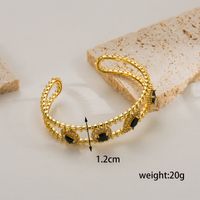 Glam Geometric Copper 18k Gold Plated Zircon Rings Bracelets In Bulk sku image 2