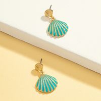 1 Pair Vacation Beach Shell Plating Alloy Zinc Drop Earrings main image 5