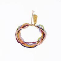 Casual Simple Style Multicolor Mixed Materials Beaded Plating 18k Gold Plated Women's Bracelets main image 6