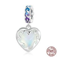 Simple Style Heart Shape Sterling Silver Inlay Rhinestones Charms Jewelry Accessories sku image 17
