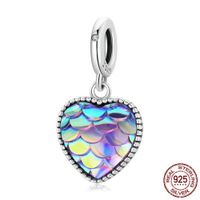 Simple Style Heart Shape Sterling Silver Inlay Rhinestones Charms Jewelry Accessories sku image 3