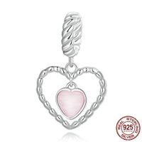 Simple Style Heart Shape Sterling Silver Inlay Rhinestones Charms Jewelry Accessories sku image 11