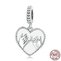Simple Style Heart Shape Sterling Silver Inlay Rhinestones Charms Jewelry Accessories sku image 12