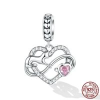 Simple Style Heart Shape Sterling Silver Inlay Rhinestones Charms Jewelry Accessories sku image 13