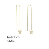 1 Pair Ig Style French Style Simple Style Butterfly Plating Inlay Copper Zircon 18k Gold Plated Ear Cuffs Ear Line main image 3