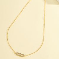 Simple Style Geometric Alloy Zinc Plating Inlay Rhinestones Women's Pendant Necklace main image 4