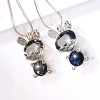 Elegant Cute Rabbit Alloy Copper Plating Inlay Artificial Rhinestones Sweater Chain Long Necklace main image 5