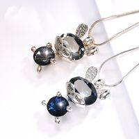 Elegant Cute Rabbit Alloy Copper Plating Inlay Artificial Rhinestones Sweater Chain Long Necklace main image 6