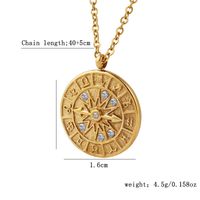 Retro Simple Style Constellation Sterling Silver Plating Inlay Zircon Gold Plated Silver Plated Pendant Necklace main image 2