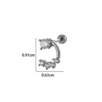 Ohrknorpelringe &Stecker Geometrisch Kupfer Überzug Künstliche Edelsteine sku image 12