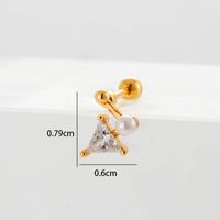 Ear Cartilage Rings & Studs Geometric Copper Plating Artificial Gemstones sku image 21