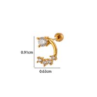 Ear Cartilage Rings & Studs Geometric Copper Plating Artificial Gemstones sku image 24