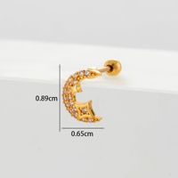 Ear Cartilage Rings & Studs Geometric Copper Plating Artificial Gemstones sku image 33