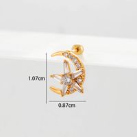 Ear Cartilage Rings & Studs Geometric Copper Plating Artificial Gemstones sku image 36