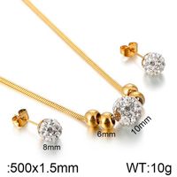 Acero Titanio Chapados en oro de 18k Estilo Coreano sku image 10