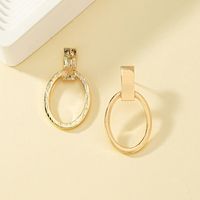 1 Pair Casual Classic Style Oval Plating Alloy Zinc Drop Earrings main image 5