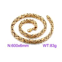Modern Style Simple Style Solid Color Stainless Steel Plating 18K Gold Plated Men'S Necklace sku image 24