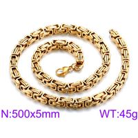 Modern Style Simple Style Solid Color Stainless Steel Plating 18K Gold Plated Men'S Necklace sku image 10