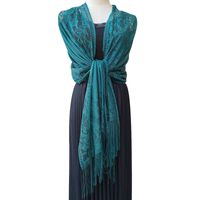 Women's Elegant Solid Color Polyester Yarn Tassel Shawls sku image 1