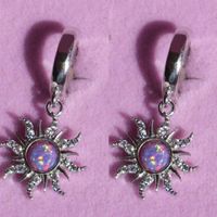 Copper Sweet Gemstone Sun Opal Rings Earrings Necklace sku image 23