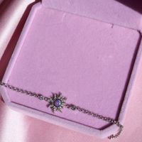Copper Sweet Gemstone Sun Opal Rings Earrings Necklace sku image 7