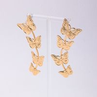 1 Pair Cute Sweet Butterfly Alloy Drop Earrings main image 6