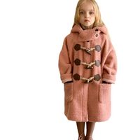 Princess Cute Solid Color Fleece Girls Outerwear main image 3