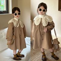 Simple Style Classic Style Solid Color Cotton Blend Polyester Girls Outerwear sku image 1