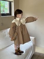 Simple Style Classic Style Solid Color Cotton Blend Polyester Girls Outerwear main image 4