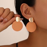 1 Pair Basic Round Plating Alloy Drop Earrings main image 5