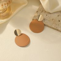 1 Pair Basic Round Plating Alloy Drop Earrings main image 2