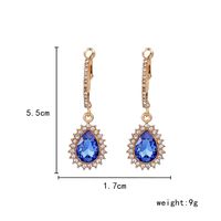 1 Pair Sweet Water Droplets Plating Inlay Alloy Artificial Gemstones Drop Earrings main image 3