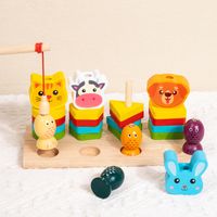 Building Toys Rabbit Cows Cat Wood Toys main image 4