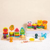 Building Toys Rabbit Cows Cat Wood Toys main image 3