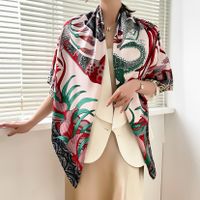 Women's Elegant Business Color Block Polyester Printing Silk Scarf main image 1