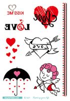 Valentine's Day Heart Shape Plastic Tattoos & Body Art 1 Piece main image 2