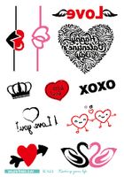 Valentine's Day Heart Shape Plastic Tattoos & Body Art 1 Piece sku image 4