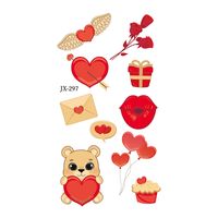 Valentine's Day Heart Shape Plastic Tattoos & Body Art 1 Set main image 3