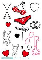 Valentine's Day Heart Shape Plastic Tattoos & Body Art 1 Piece sku image 5