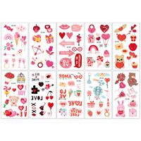 Valentine's Day Heart Shape Plastic Tattoos & Body Art 1 Set main image 1