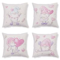 Lindo Retro Forma De Corazón Lino Fundas De Almohada sku image 11