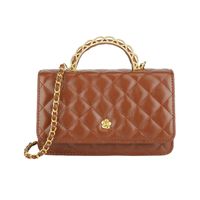 Women's Medium Pu Leather Solid Color Streetwear Square Flip Cover Handbag sku image 5